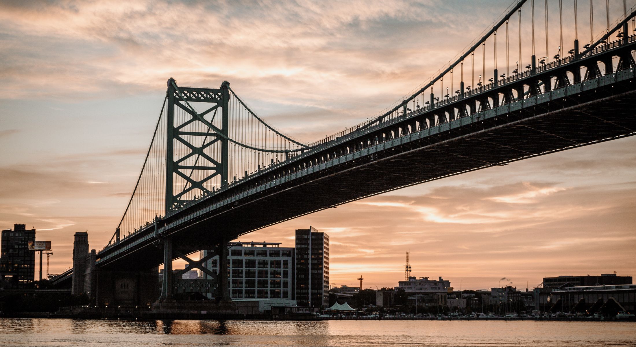 bridge at dusk